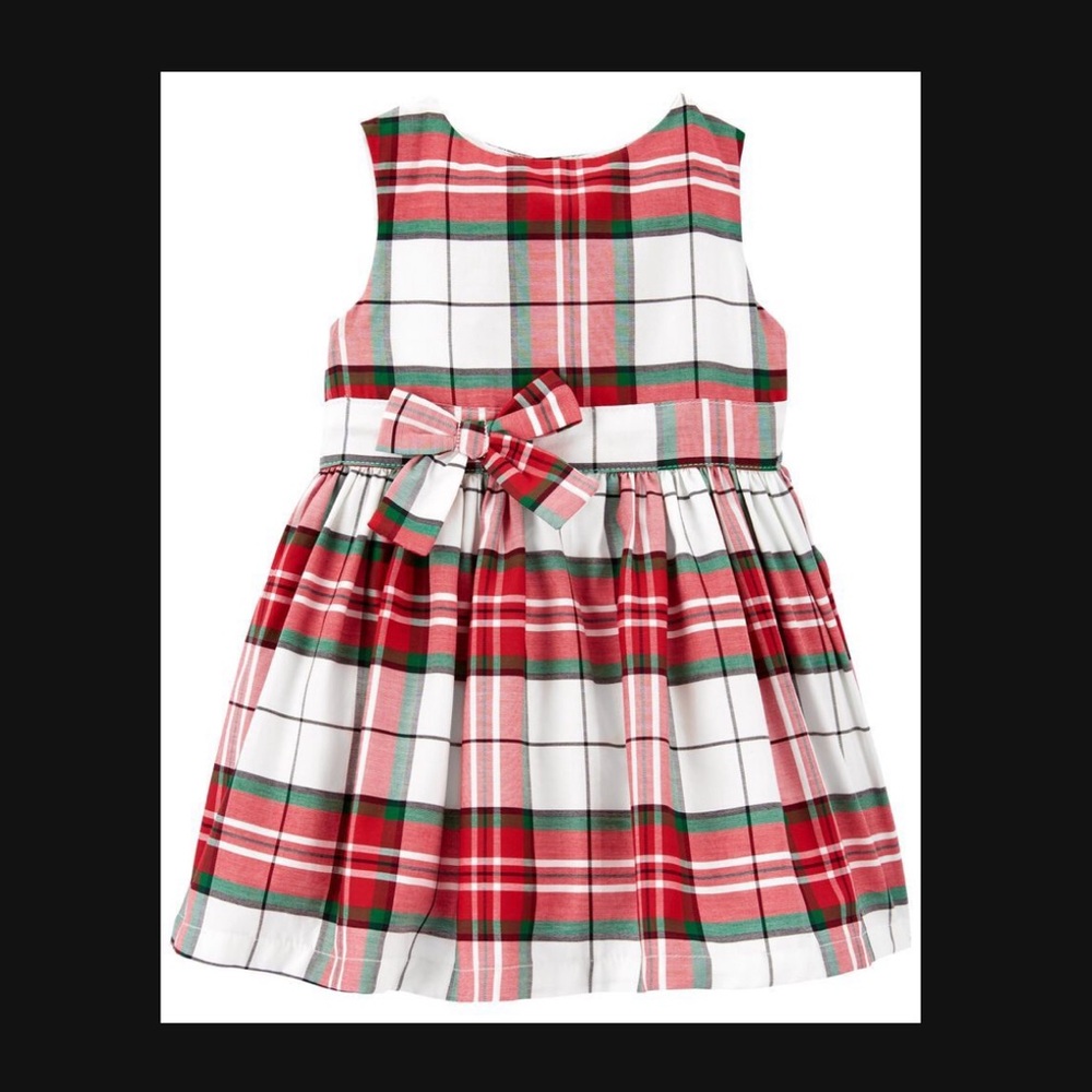 Carter’s Plaid Sateen Holiday Dress, 24m